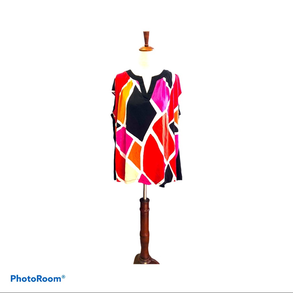 Mod‎ Stained Glass Color Block Top 1X EUC